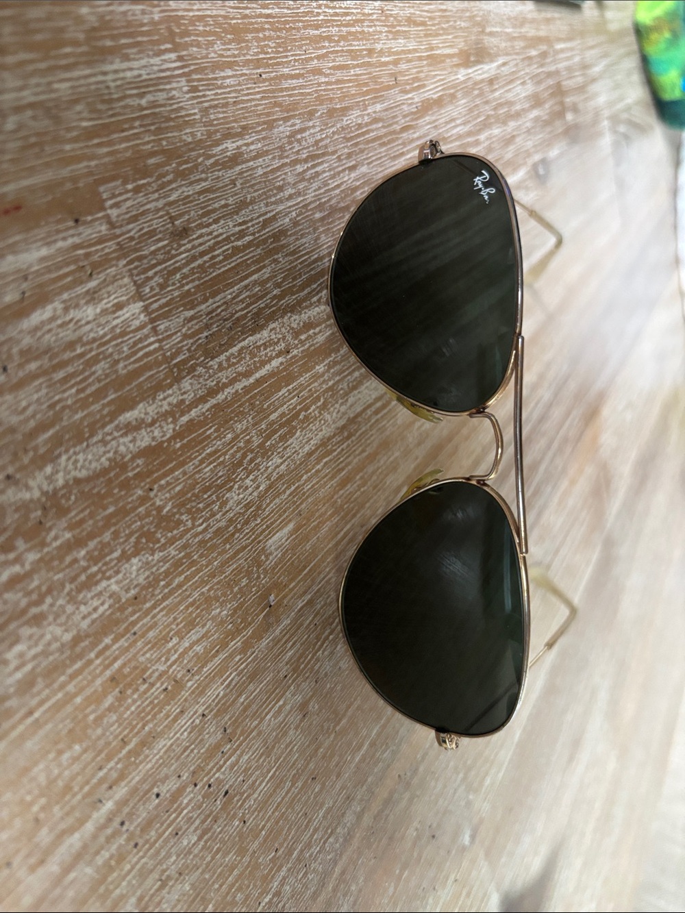 Ray-Ban Aviator Sunglasses - Gold Frame with Green Lenses